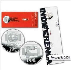 Portogallo 2008 1,5 Euro AMI "Indiferença " BU blister - Foto 1 di 1