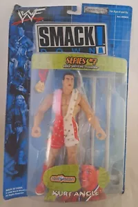 Figura de acción vintage WF SMACK Kurt ángulo, JAAKS, 2000, ¡SIN USAR! - Imagen 1 de 3