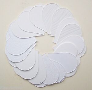 40 Asst White Textured Heart Shaped Card Cut -Outs For Crafts 70mm x 62mm NEW