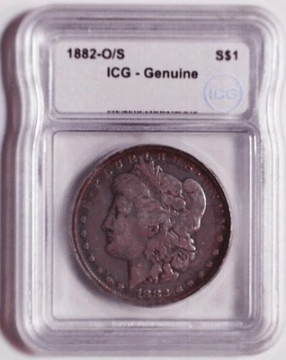 1882-O/S Morgan Silver Dollar Genuine ICG *0804 - Image 1 of 4