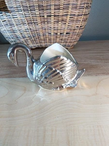 Maceta Cisne Perla China Co Decorada a Mano Platino Rosa 22Kt Oro 22kt De Colección - Imagen 1 de 13