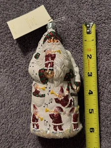 Patricia Breen 6” Santa Claus Robe Elves Playing Instruments Christmas Ornament - Picture 1 of 4
