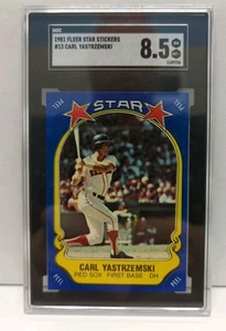 1981 Fleer Star Stickers #13 Carl Yastrzemski Boston Red Sox HOF SGC 8.5 NM MT+ - Picture 1 of 2
