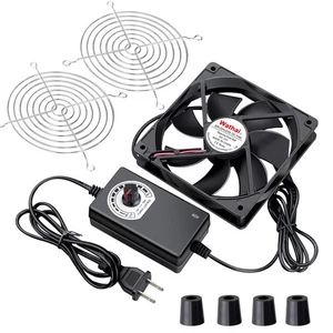 120mm x 25mm AC Powered Computer Fan with AC Plug 110V 120V 220V 240V Variabl... - Picture 1 of 6