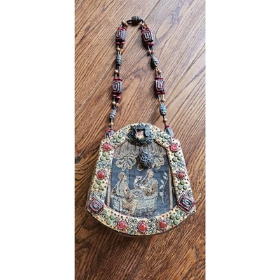Vintage Mary Frances Egyptian Tapestry Purse Beaded Handbag Numbered - Image 1 of 4