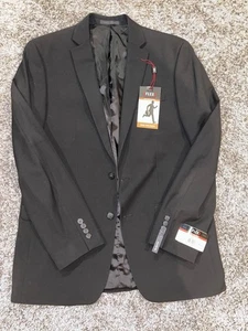 $220 Van Heusen PARA HOMBRES 42L BLAZER CHAQUETA AJUSTADA ABRIGO DEPORTIVO FLEX NEGRO NUEVO - Imagen 1 de 6
