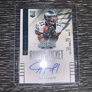 2014 Panini Contenders Josh Huff (Sec Row Seat) #145 Rookie Auto RC 9BA - Picture 1 of 2