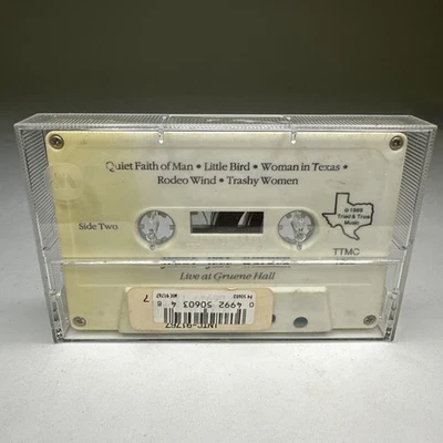 Jerry Jeff Walker Live At Gruene Hall 1989 TTMC 1698 Cassette Tape Untested Foto 1 de 2