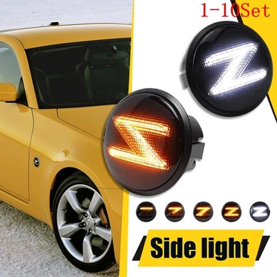 For 2003-09 Nissan 350z Z33 370Z Z34 09-20 LED Side Marker Turn Signal B 1-10Set - Image 1 of 4