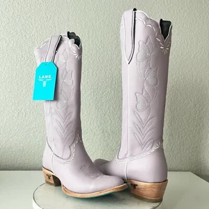 Botas de Vaquero Lane SWEET MEMORY Hasta la Rodilla Mujer 9 Púrpura Vaquera Western Alto - Imagen 1 de 11