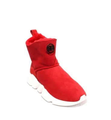 Baldinini 9425b Rojo Blanco Gamuza Piel de Oveja Botines 37 / EE. UU. 7 Foto 1 de 4