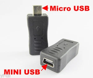 4pcs Connettore convertitore adattatore USB maschio da mini 5pin femmina jack a micro 5pin - Foto 1 di 11