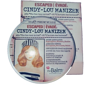 THEBALM CINDY-LOU MANIZER HIGHLIGHTER COMPACT MIRROR ESCAPED FULL SZ SHIMMER NIB - Picture 1 of 11