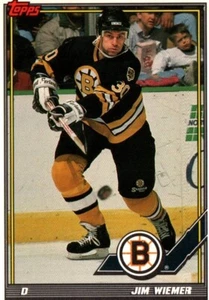 Jim Wiemer D Bruins Topps Eishockey Karte Nr 475 1991 - Bild 1 von 2