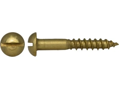DIN 96 Viti In Legno Mezza Tonda SZ Ottone Ø 3,0 Fino A Ø 6,0 - Immagine 1 di 3