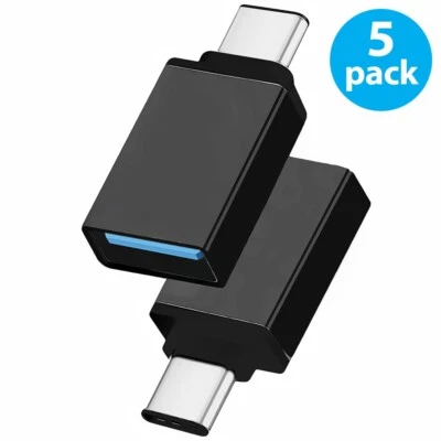 5-Pack USB3.0 to USB Type-C Data Adapter Converter For Samsung LG Google - Image 1 of 4