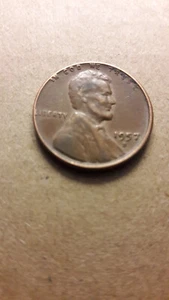 lincoln wheat 1957d error coin--"L" on rim edge/good cond - Picture 1 of 2