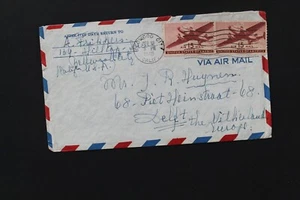 UNITED STATES 1946 Air mail cover to Holland with two x C28 - Picture 1 of 2