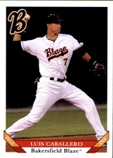 2015 Bakersfield Blaze Grandstand #5 Luis Caballero Changuinola Panama Card