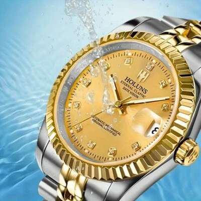 HOLUNS Watch Waterproof BLACK & GOLD - Image 1 of 4