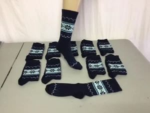 NWOT Women's Burlington Merino Wool Blend Socks 10 Pair Medium Navy Multi #672R - Picture 1 of 3