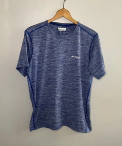 Columbia Men’s light weight Athletic Tshirt Blue Size Medium A6 - Picture 1 of 4