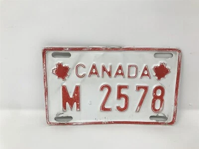 Rare & Antique Military Canada license Plate for Motorcycle - M 2578 - Изображение 1 из 3