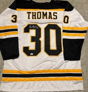 Tim Thomas Boston Bruins Autographed Signed Black Style Jersey XL coa-JSA- - Picture 1 of 3