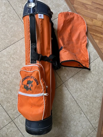 VINTAGE Miller University Of FLORIDA GATORS Lightweight Carry Golf Bag Set Rare Cover