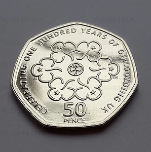 2010 BU Fifty Pence coin 100th Anniversary Of The Girl Guides 50p coin hunt - Picture 1 of 2