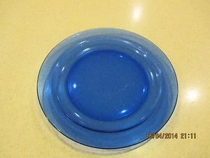 Vintage Arcoroc Frankreich kobaltblaues Glas 8 1/4" Salatteller Luminarc  - Bild 1 von 2