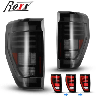 Smoke LED Sequential For 2009-2014 Ford F150 Tail Lights Rear Factory Lamps L&R - Image 1 of 4
