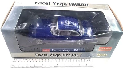 Vintage Facel Vega HK500 1/18 scale Blue diecast by Sun Star - Image 1 of 4