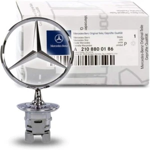 Emblem Stern Motorhaube Logo Mercedes-Benz W202 W203 W204 W210 W211 C E S CLK . - Bild 1 von 11