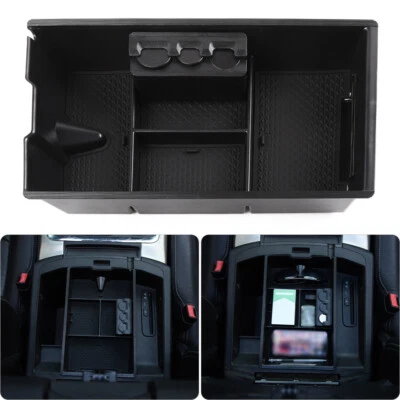 Central Armrest Box Storage Tray Organizer for Dodge Ram 1500 2009-2020 Black Foto 1 de 4