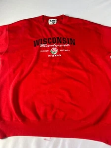 WISCONSIN BADGERS Langarmpullover Rundhalsausschnitt rot Lee's Herren Größe Large - Bild 1 von 5