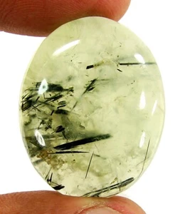 52.70 Ct Natural Green Prehnite Gemstone Stone Cabochon Wire Wrap Stone - 12643 - Picture 1 of 2