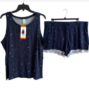 Honeydew Womens Lace Trim Tank and Shortie PJ / Lounge Set, 2 Piece - Picture 1 of 14
