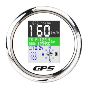 85mm Digital GPS Speed Gauge Speedometer Odometer For Car Boat km/h mph knot - Foto 1 di 15