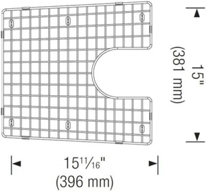 Blanco 226828 Edelstahl Bodengitter für Performa 60/40 Spülen große Becken - Bild 1 von 2
