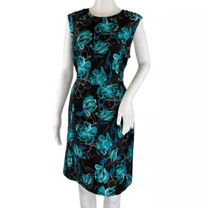 Mini vestido para mujer Sachin & Babi Sheila floral con cuentas topacio azul talla 12 - Imagen 1 de 7