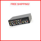 Panlong 4-Way AV Switch RCA Switcher 4 in 1 Out Composite Video L/R Stereo Audio
