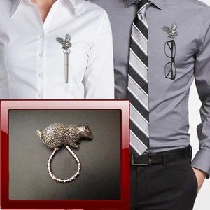 Dachs A8 Zinn Anstecknadel Brosche Tropfen Hoop Halter für Gläser, Stift, Schmuck - Bild 1 von 1