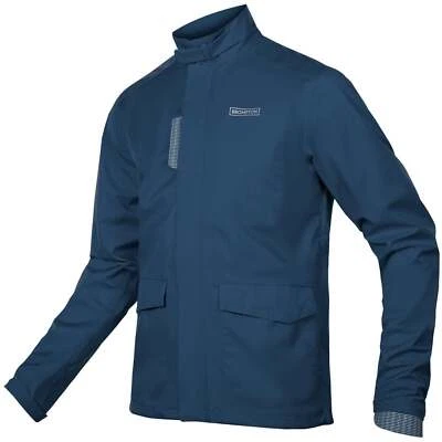 Brompton London Waterproof Mens Cycling Jacket Navy Windproof Reflective Bike - Image 1 of 2