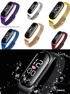 Digital Watch Fashion Sports With LED Light & Magnetic Belt Men Women Boys -2023 - Picture 1 of 17