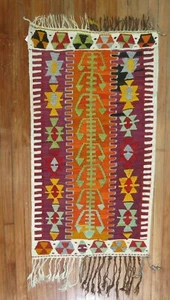Vintage Turkish Anatolian Oushak Ushak Kilim Rug Size 2'4''x3'7'' - Picture 1 of 3