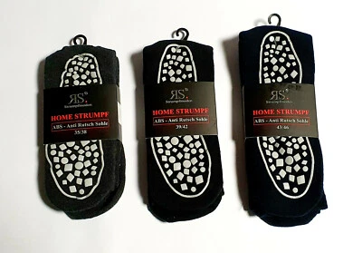 RIESE ABS STRÜMPFE Riese Home Strumpf mit ABS Sohle marine,anthrazit,schwarz Komfortrand Gr. 35-46
