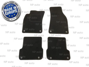 NEW LHD CAR FLOOR MATS FOR AUDI A6 C6 2006-2011 VELOUR CARPET LINERS RUGS BLACK - Picture 1 of 6