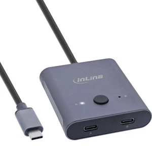 InLine® USB-C Switch, bidirektionaler Umschalter, 10Gb/s, 100W - Bild 1 von 4