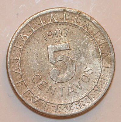 1907 Mexico 5 Centavos - Image 1 of 2